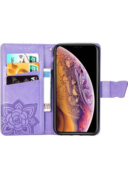 iPhone Xs Max Kelebek Kanatları Flip Darbeye Dayanıklı Deri Telefon Kılıfı (Yurt Dışından) modelleri