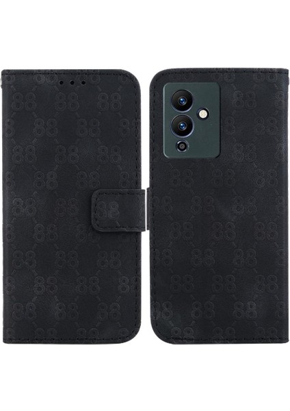 Infinix Not 12 5g Kart Tutucu Için Telefon Kılıfı Pu Deri Çift 8 Kabartmalı (Yurt Dışından)