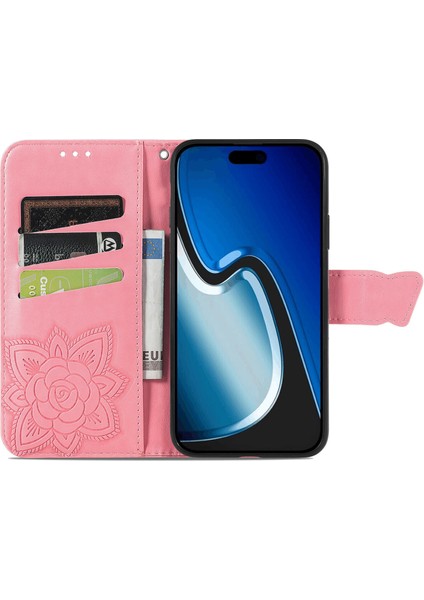 iPhone 15 Plus Kelebek Kanatları Flip Darbeye Dayanıklı Deri Telefon Kılıfı (Yurt Dışından) fırsatları