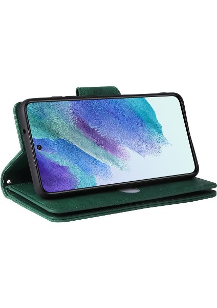 El ile Galaxy S21 Fe Manyetik Deri Kart Tutucu Için Kılıf (Yurt Dışından) modelleri