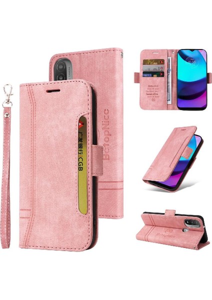 Motorola Moto E20/E30/E40 Kart Yuvaları Için Kılıf Cüzdan Kapak Kapak Tpu (Yurt Dışından)