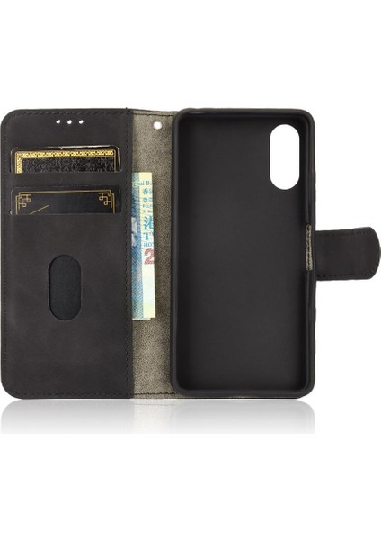 SZY Market Sony Xperia Ace Ii Için Kılıf Tam Koruma Deri Folio Flip Case Kart (Yurt Dışından)