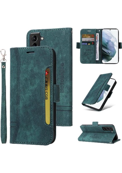 Galaxy S21 5g Kart Yuvaları Için Kılıf Tpu Deri Manyetik Cüzdan Flip (Yurt Dışından)