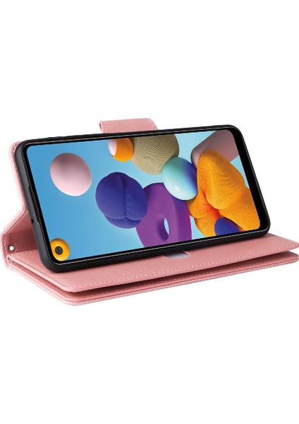 El Kayışı Manyetik Deri Kart Tutucu ile Galaxy A21 Için Kılıf (Yurt Dışından) fırsatları