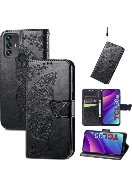 Tcl 30 Se Kelebek Kanatları Flip Darbeye Dayanıklı Deri Telefon Kılıfı (Yurt Dışından)