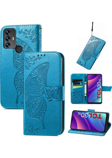 Tcl 30 Se Kelebek Kanatları Flip Darbeye Dayanıklı Deri Telefon Kılıfı (Yurt Dışından)