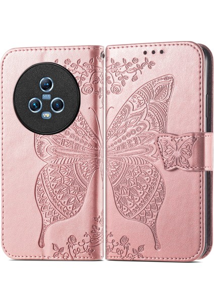 Honor Magic 5 Kelebek Kanatları Flip Darbeye Dayanıklı Deri Telefon Kılıfı (Yurt Dışından) modelleri