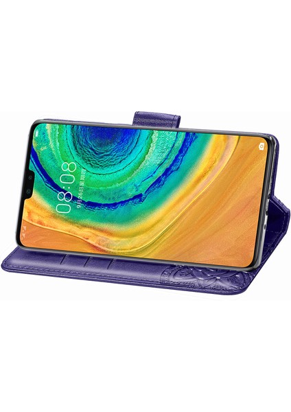 SZY Market Huawei Mate 30 Kelebek Kanatları Flip Darbeye Dayanıklı Deri Telefon Kılıfı (Yurt Dışından)