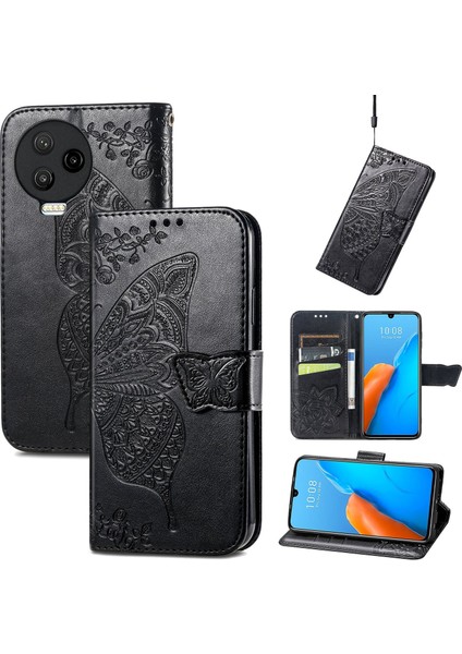 Infinix Note 12 Pro Kelebek Kanatları Flip Darbeye Dayanıklı Deri Telefon Kılıfı (Yurt Dışından)