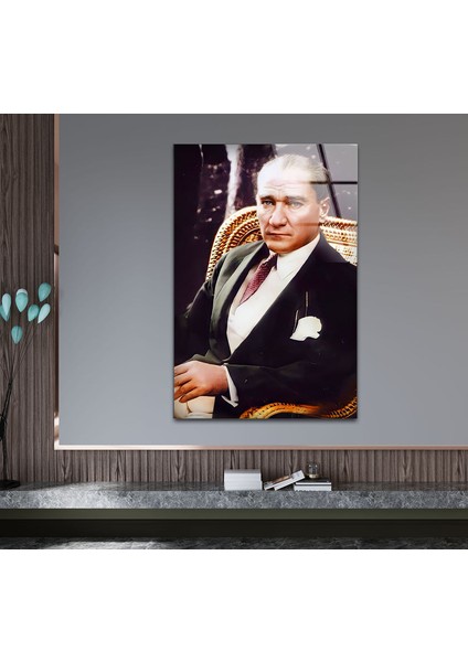 Atatürk Temperli Cam Duvar Tablosu modelleri