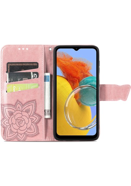 Galaxy M14 5g Kelebek Kanatları Flip Darbeye Dayanıklı Deri Telefon Kılıfı (Yurt Dışından)