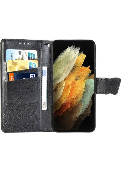 Galaxy S21 Ultra Kelebek Kanatları Flip Darbeye Dayanıklı Deri Telefon Kılıfı (Yurt Dışından) fırsatları