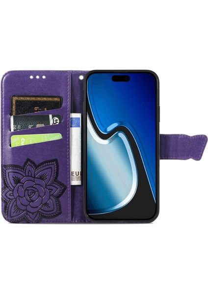 iPhone 15 Plus Kelebek Kanatları Flip Darbeye Dayanıklı Deri Telefon Kılıfı (Yurt Dışından) fırsatları