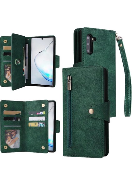 Galaxy Not 10 Için Kılıf Kart Tutucu Fermuar Cüzdan Kapak ile El (Yurt Dışından)