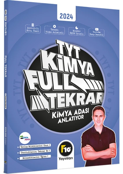 F10 Yayınları TYT Kimya Full Tekrar Video Ders Kitabı