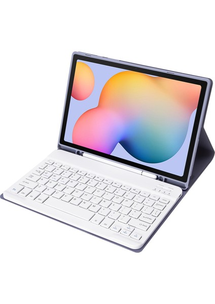 Samsung Galaxy Tab S6 Lite Mor Için Klavye + Kılıf (Yurt Dışından)