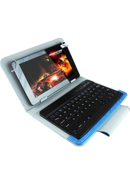 Ainol /pipo Için Klavye Pu Kılıfı 9.7-10.1 Inç Tablet Mavi (Yurt Dışından)