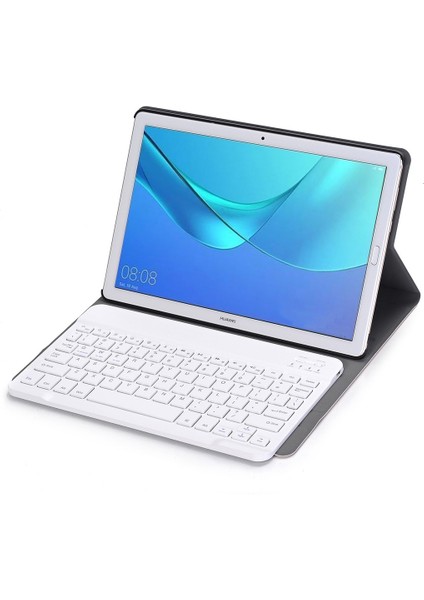 Huawei Mediapad M5 10.8 Inç Altın Için Bluetooth Klavye Deri Kılıf (Yurt Dışından)