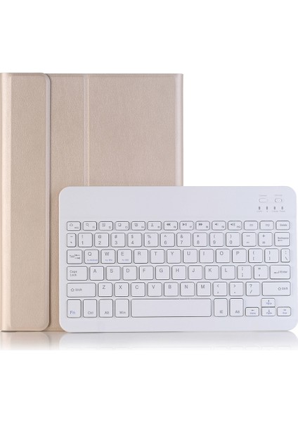 Huawei Mediapad M5 10.8 Inç Altın Için Bluetooth Klavye Deri Kılıf (Yurt Dışından)