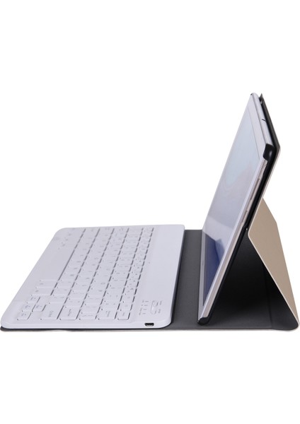 Huawei M5 Gold Için Bluetooth Klavye Pu Kılıfı (Yurt Dışından)