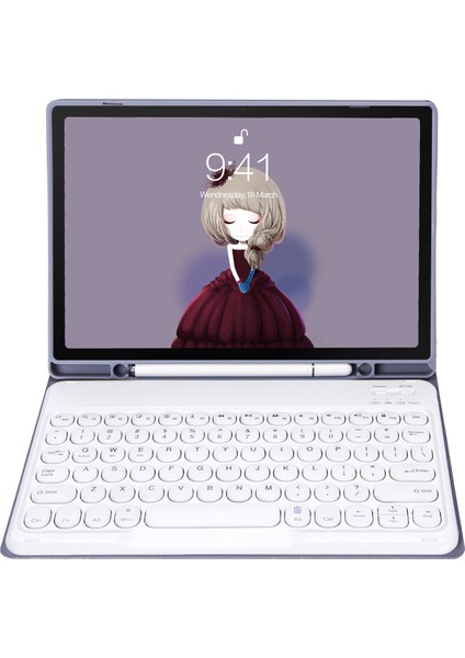Bluetooth Klavye Deri Klavye YA710B Mor (Yurt Dışından)