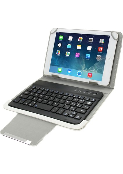 10.1 Inç Tablet Pc Beyaz Için HSD-PT7012 Bluetooth Klavye Pu Kılıfı (Yurt Dışından)