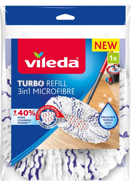 Turbo 3in1 Extra Pedli Mikrofiber Yedek Paspas - Tekil