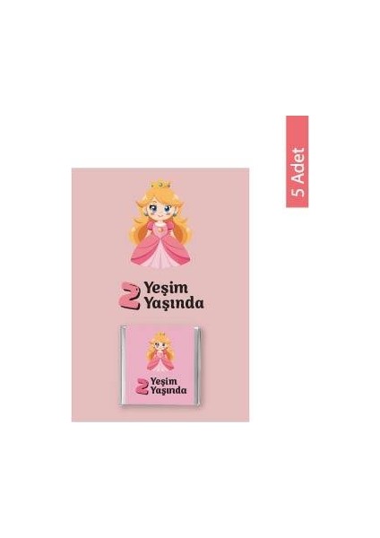 Konsept Tasarımlı Iyi Ki Doğdun Kız Çocuk Çikolatalı Hediye Kartı