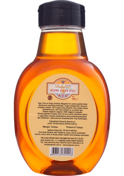 Süzme Çiçek Balı (Pet Matara / Teneke) 1 kg fırsatları