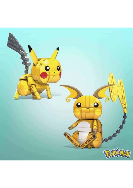 Construx™ Pokémon™ Yap ve Oyna Figürler, Pikachu'nun Üç Evrimi yapı seti, çocuklar için yapı oyuncakları GYH06