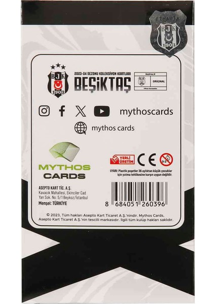 Beşiktaş 2023/24 Sezon Kartları modelleri
