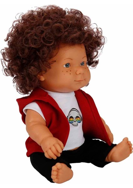 Dollz'n More Curly Bebek 35 cm - Kurukafa Tişörtlü