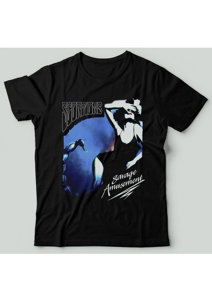 Scorpions - Savage Amusement' Temalı Oversize Unisex T-Shirt.