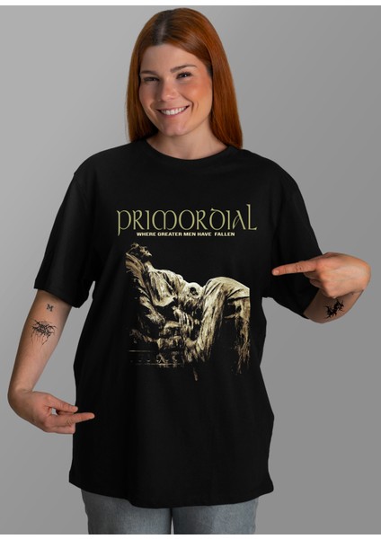 Primordial' Temalı Oversize Unisex T-Shirt.