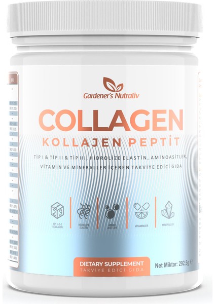 Gardeners Nutraliv Collagen Peptit Takviye Edici Gıda