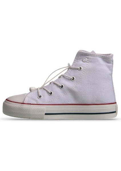 Smartstep Çocuk Akıllı Ayarlanabilir Bağcıklı Beyaz Sneaker