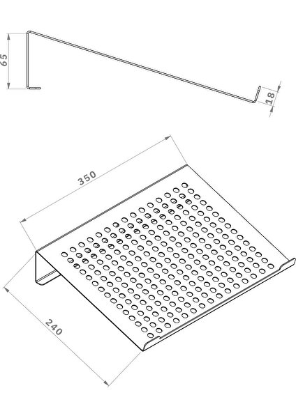 Hero Dizayn Çelik Laptop Standı Notebook Altlığı Mat Siyah