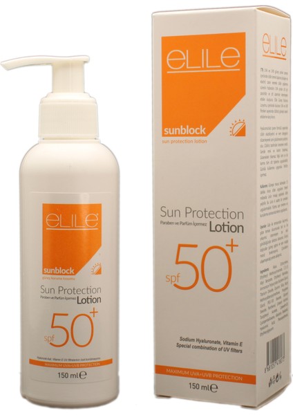 Güneş Koruma Losyonu SPF 50+ / Elile Sunblock Sun Protection Lotion SPF 50+