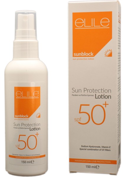 Güneş Koruma Losyonu SPF 50+ / Elile Sunblock Sun Protection Lotion SPF 50+