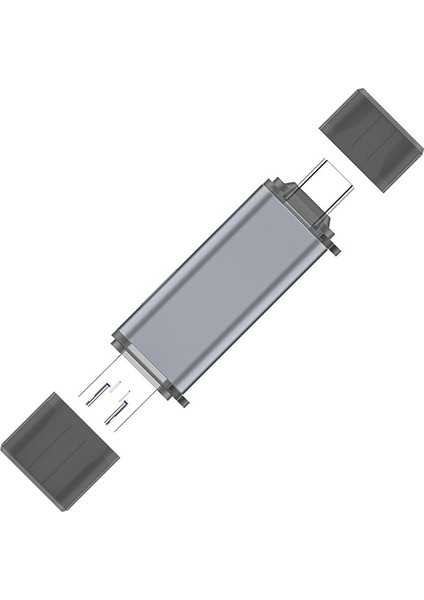 ADS-307 3 In 1 USB + Micro USB + Type-C Otg Kart Okuyucu