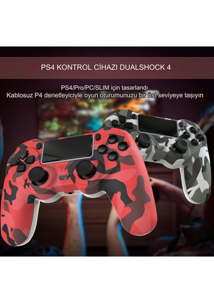 Ps4 Dualshock 4 V2 Gamepad Şık Tasarımlı Kamuflaj Desenli Playstation 4 Uyumlu Yeni Nesil Kol fırsatları