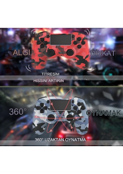 Ps4 Dualshock 4 V2 Gamepad Şık Tasarımlı Kamuflaj Desenli Playstation 4 Uyumlu Yeni Nesil Kol indirimleri