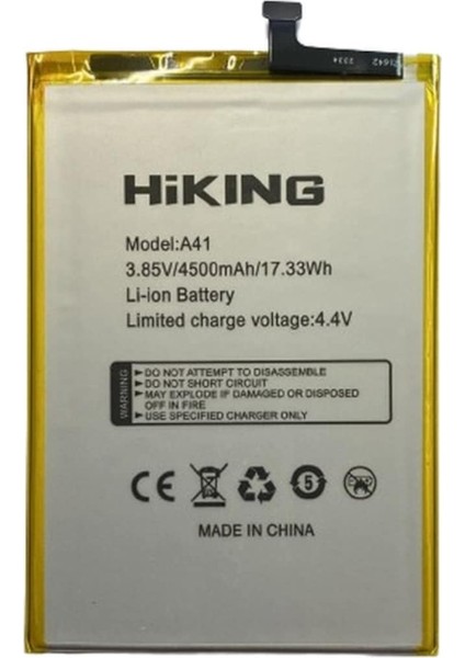 Hikıng A41 Pil Batarya 4500 Mah + Tamir Seti