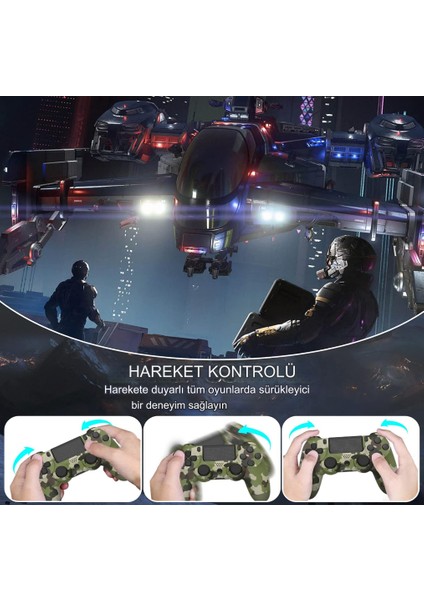 Ps4 Dualshock 4 V2 Gamepad Şık Tasarımlı Kamuflaj Desenli Playstation 4 Uyumlu Yeni Nesil Kol indirimleri