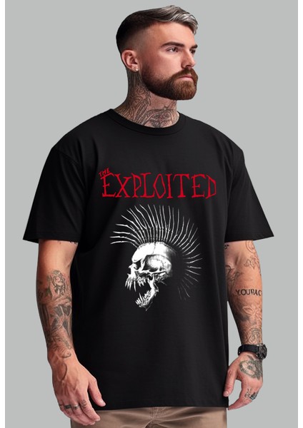 The Exploited' Temalı Oversize Unisex T-Shirt.