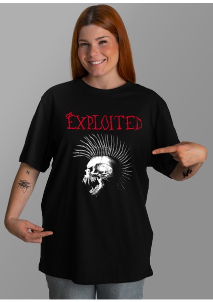 The Exploited' Temalı Oversize Unisex T-Shirt.