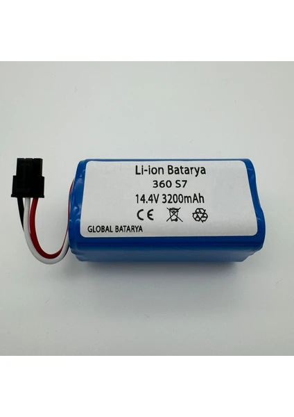 S7 Akıllı Robot Süpürge Bataryası 14.4V 3200mAh Pil Li-ion (Yüksek Kapasite)