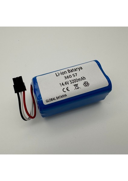 S7 Akıllı Robot Süpürge Bataryası 14.4V 3200mAh Pil Li-ion (Yüksek Kapasite)