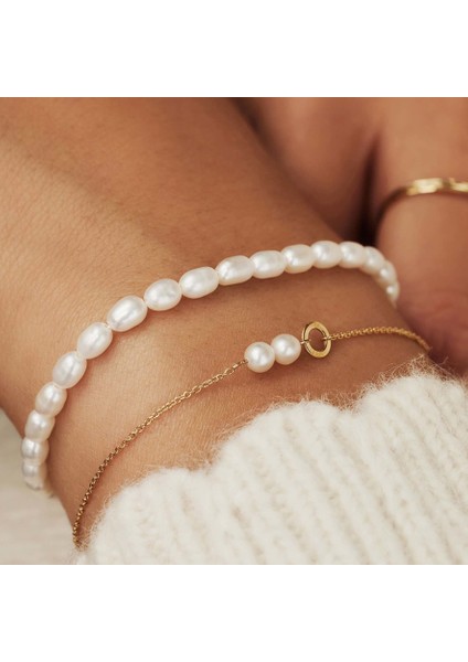 Doğal Incili Altın Bileklik 113093 fiyatları