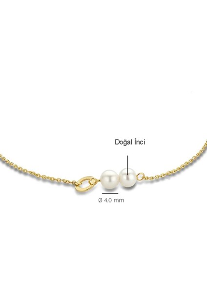 Doğal Incili Altın Bileklik 113093 modelleri